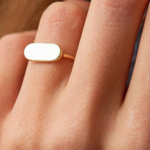 Каблучка в жовтому золоті (можливе гравіювання) к07206 4