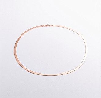 Колье "Наоми" в красном золоте (снейк) ц00514-4,0