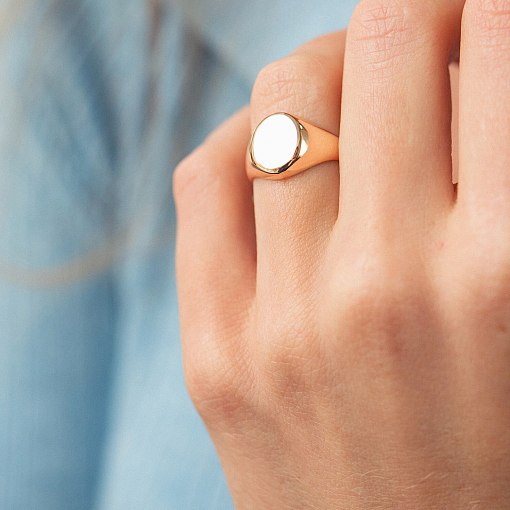 Печатка в червоному золоті (можливе гравіювання) к07197 2