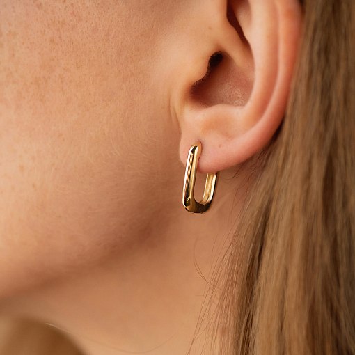 Серьги "Этель" в желтом золоте с08736 4