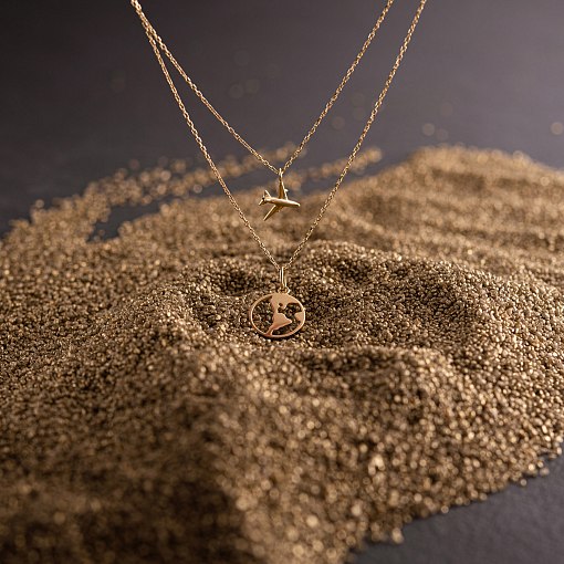 Кольє в жовтому золоті 