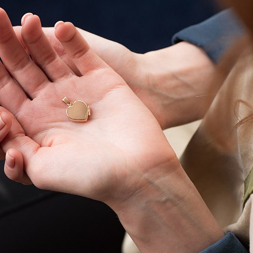 Золотой кулон "Сердечко"  для фотографии п02939 4