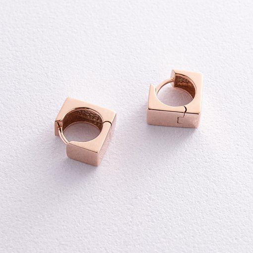 Серьги "Риск" в красном золоте с08460 6