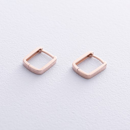 Прямоугольные серьги "Lydia" (красное золото) с08707 3