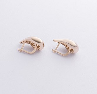 Серьги "Megan" в желтом золоте (Middle) с09086 №5