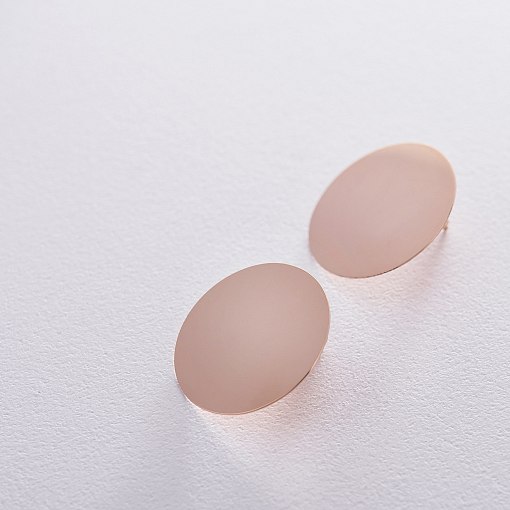 Серьги "Большие кометы" в красном золоте с06466 3