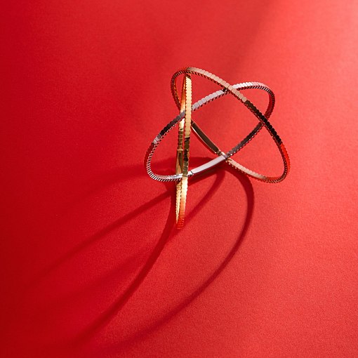 Жесткий браслет "Kylie" в желтом золоте б05543 11