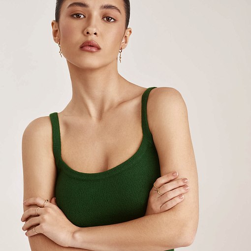 Серьги - кольца "Змеи" в желтом золоте с08022 11