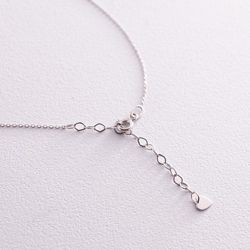 Колье "Молния" в белом золоте кол02287 7