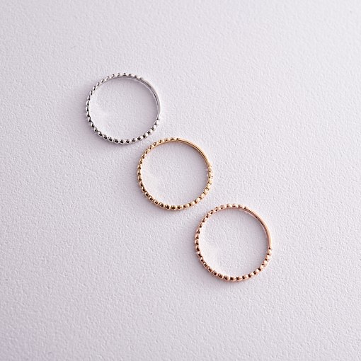 Кольцо "Шарики" в красном золоте к06601 12