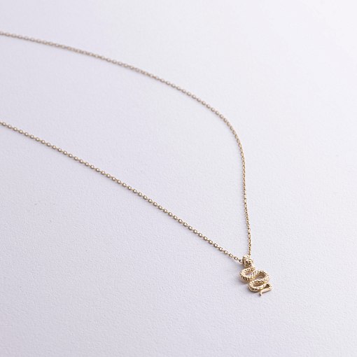 Колье "Змея" в желтом золоте кол02494 2