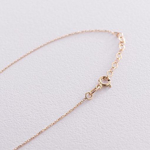 Колье с буквой "С" в желтом золоте кол01164С 5