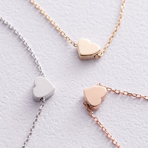 Браслет "Сердечко" в желтом золоте б05185 5