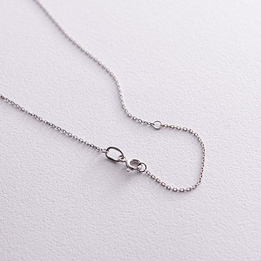 Золотое колье с буквой "N" с бриллиантами 133631121 8