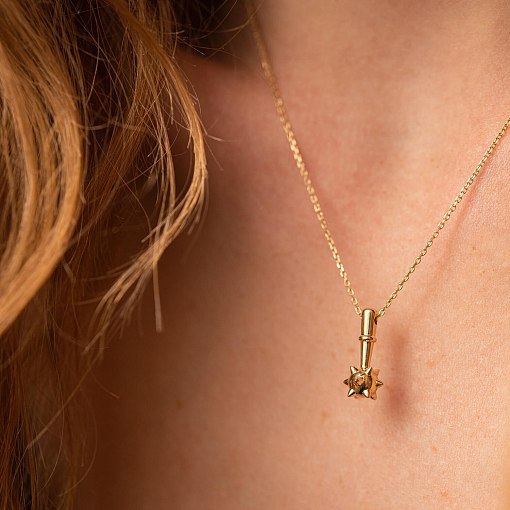 Колье "Булава" в желтом золоте кол02260 7