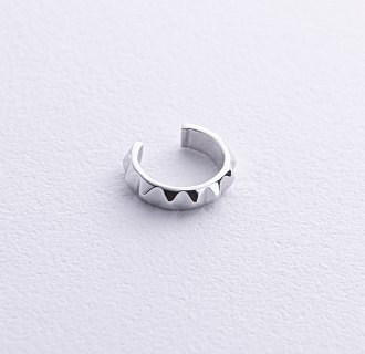 Серьга - каффа "Mona" в белом золоте с08848