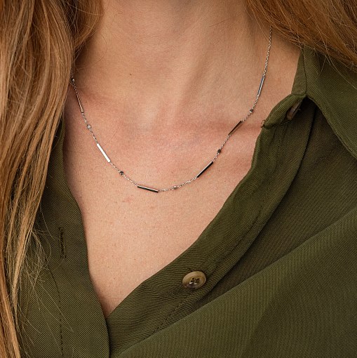 Кольє - ланцюжок у білому золоті кол02259 6