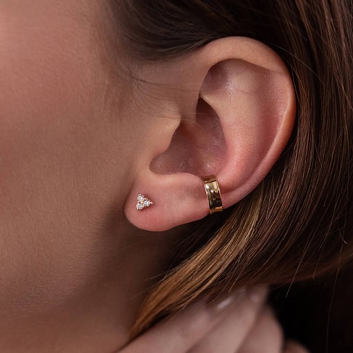 Серьга - каффа в желтом золоте с06377 3