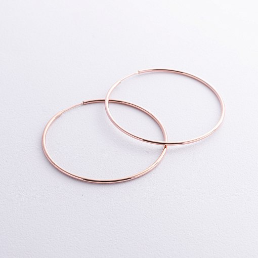 Серьги - кольца в красном золоте (5.3 см) с02016 2