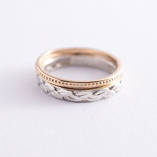 Тонке Каблучка з червоного золота к06598 7