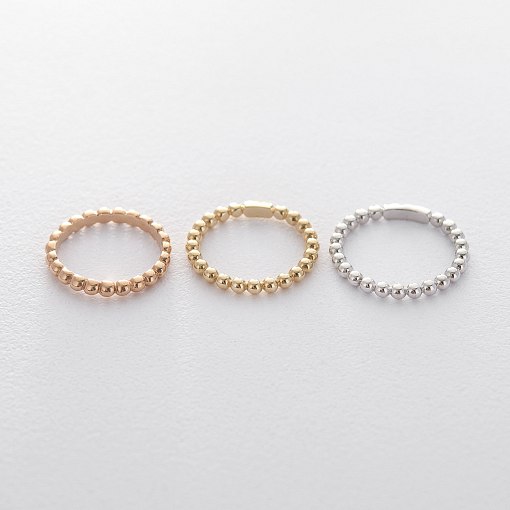 Каблучка Кульки в червоному золоті к06050 3