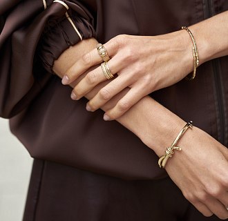 Кольцо "Sharon" с фианитами (желтое золото) к08352 №11