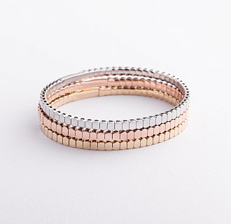 Жесткий браслет "Kylie" в красном золоте б05825 №5