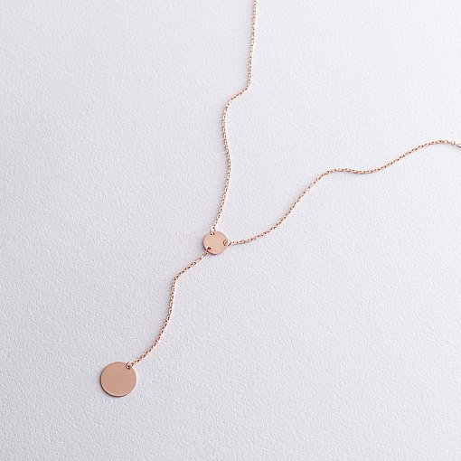 Кольє Монеточка в червоному золоті (можливе гравіювання) кол01479 6