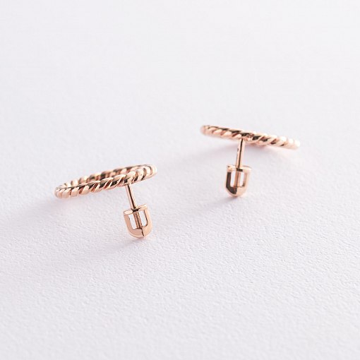 Золотые серьги - пусеты "Триана" с07334 3