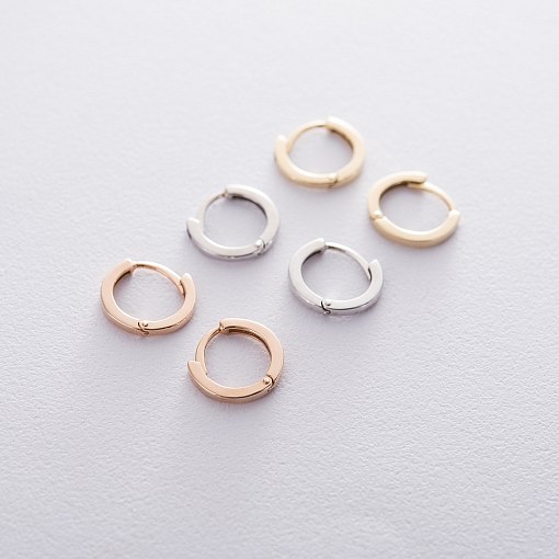 Серьги-кольца в белом золоте с08731 6