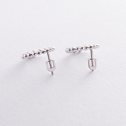 Серьги - пусеты "Легкость" в белом золоте с06912 2