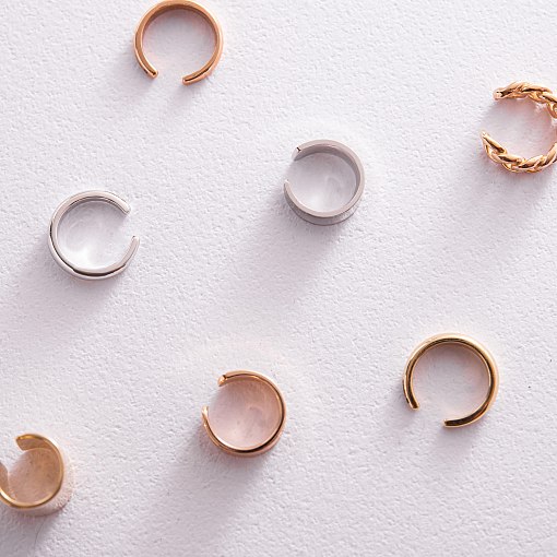 Серьга - каффа в красном золоте с06360 2