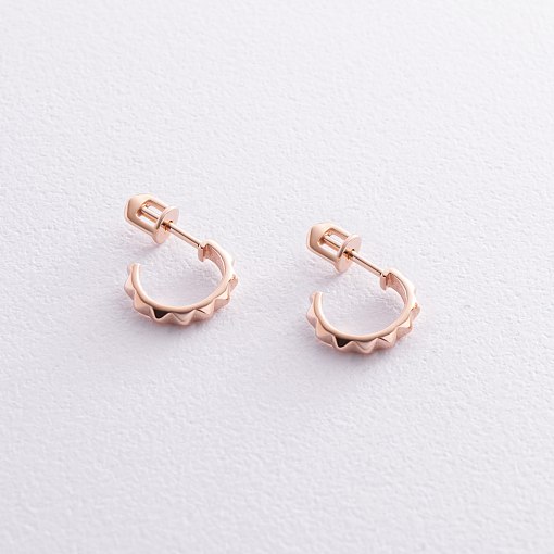 Серьги - пусеты "Mona" в красном золоте с08441 4