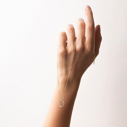 Колье "Круговорот" в желтом золоте кол01703 2