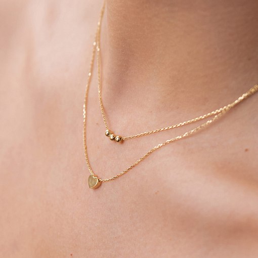 Подвійне золоте кольє 