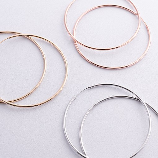 Серьги - кольца в красном золоте (5.3 см) с02016 7