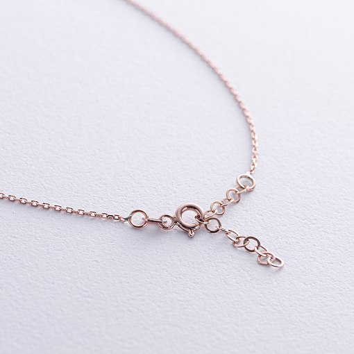 Золоте кольє з одним каменем (діамант) колб0112di 5