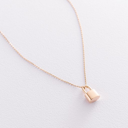 Колье "Замочек" в желтом золоте кол01895 3