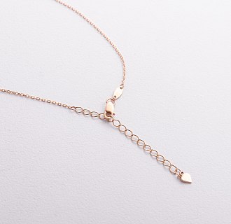 Колье "Монетки" в красном золоте (фианиты) кол02624 №3