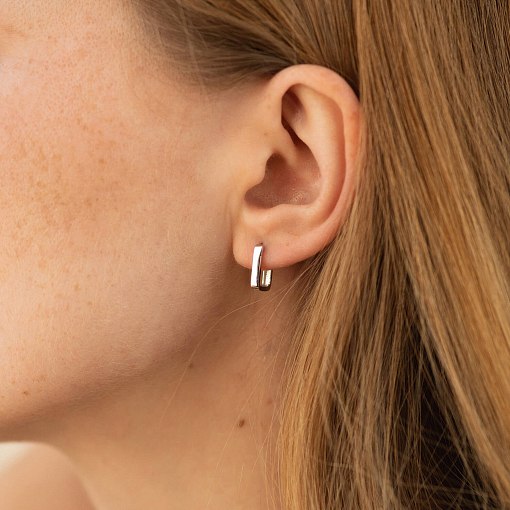 Прямоугольные серьги "Lydia" (белое золото) с08706 4