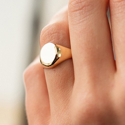 Печатка в жовтому золоті (можливе гравіювання) к07198 5