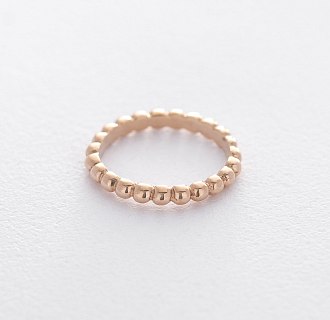 Кольцо Шарики в красном золоте к06050