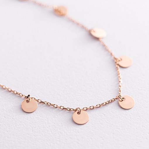 Браслет "Монетки" в красном золоте б04532 4