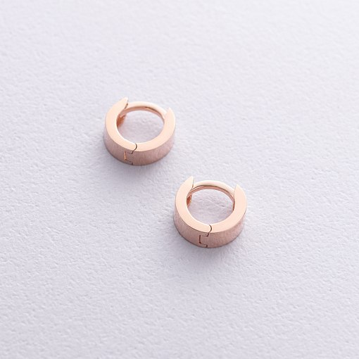 Сережки - кільця в червоному золоті mini с08821 5