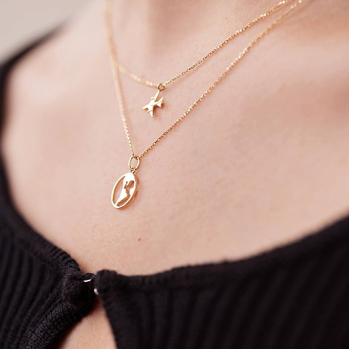 Кольє в жовтому золоті 