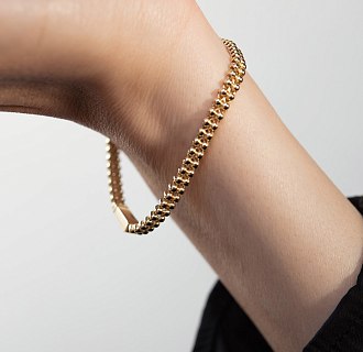 Браслет "Шарики" в желтом золоте б05759 №9