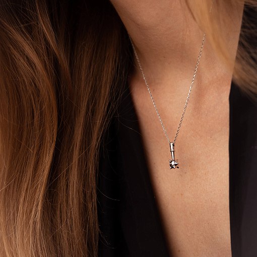 Колье "Булава" в белом золоте кол02251 7