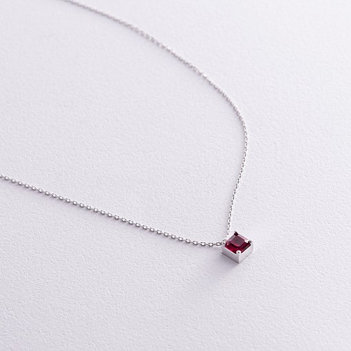 Золотое колье "Альма" (розовый фианит) кол02371 5