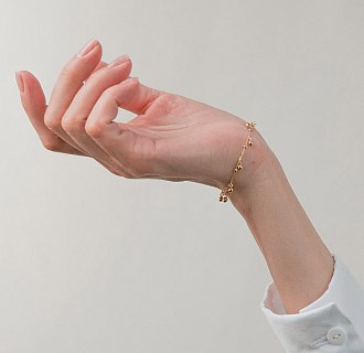 Браслет "Шарики" в желтом золоте б05594 №2