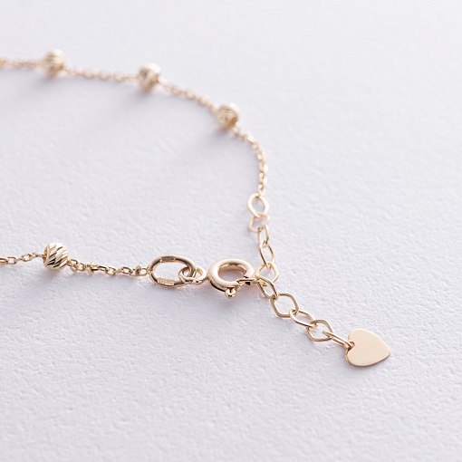 Браслет "Шарики" в желтом золоте б05217 5